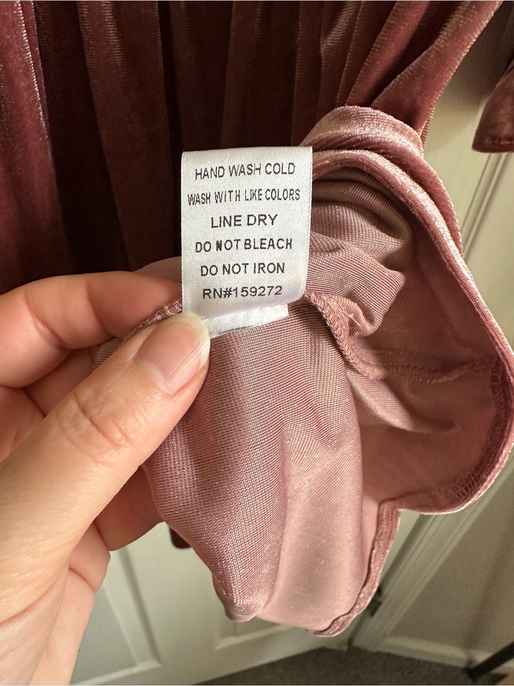 Gigio Mauve Velvet Smocked Midi Dress - Picture 5 of 8